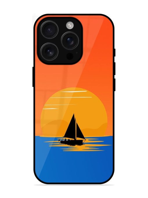 Sunset Sail Glossy Soft Edge Case for Apple Iphone 16 Pro Chachhi