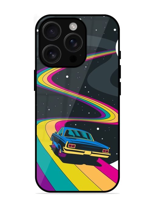 Rainbow Road Glossy Soft Edge Case for Apple Iphone 16 Pro Chachhi