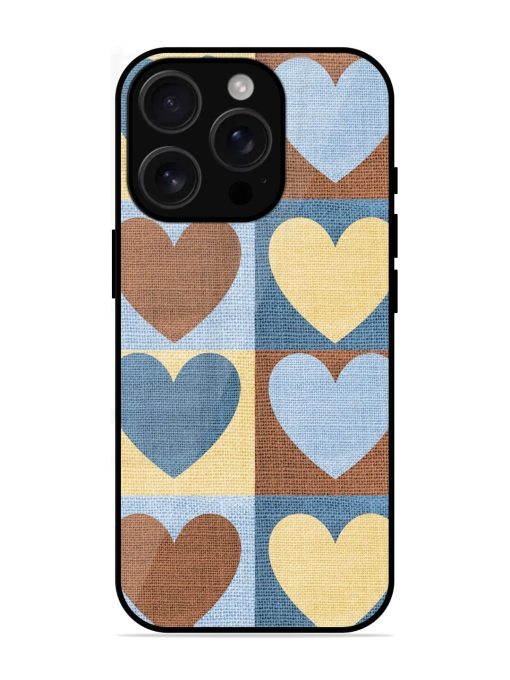 Hearts On Canvas Glossy Soft Edge Case for Apple Iphone 16 Pro Chachhi