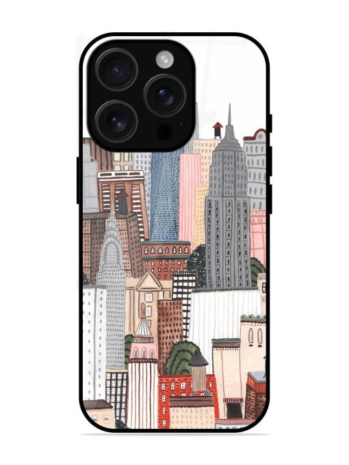 Cityscape Dreams Glossy Soft Edge Case for Apple Iphone 16 Pro Chachhi