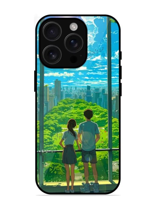 Cyberpunk Dreamscape Glossy Soft Edge Case for Apple Iphone 16 Pro