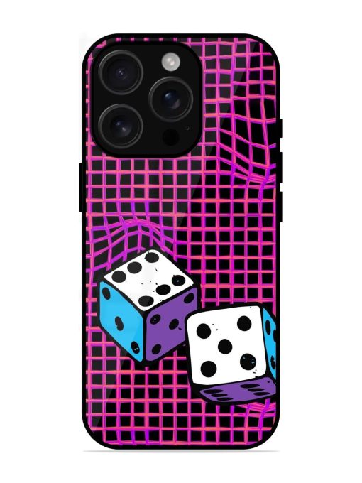 Glitched Dice Glossy Soft Edge Case for Apple Iphone 16 Pro Chachhi