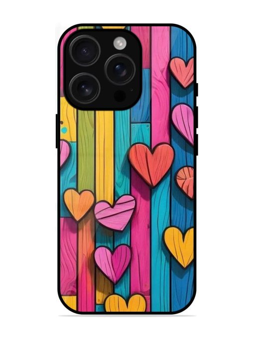 Rainbow Of Hearts Glossy Soft Edge Case for Apple Iphone 16 Pro