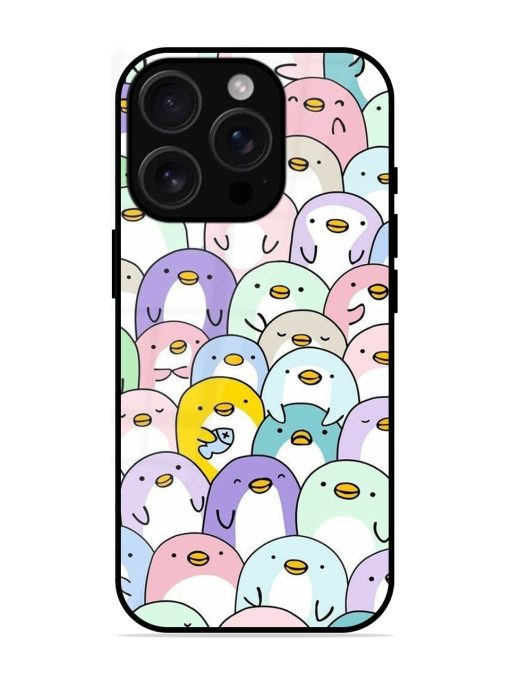 Penguin Party Glossy Soft Edge Case for Apple Iphone 16 Pro Chachhi