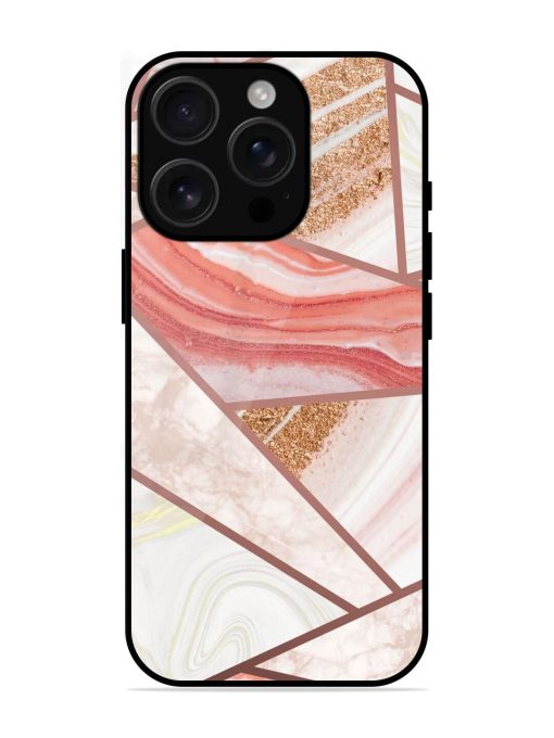 Rosy Mosaic Glossy Soft Edge Case for Apple Iphone 16 Pro