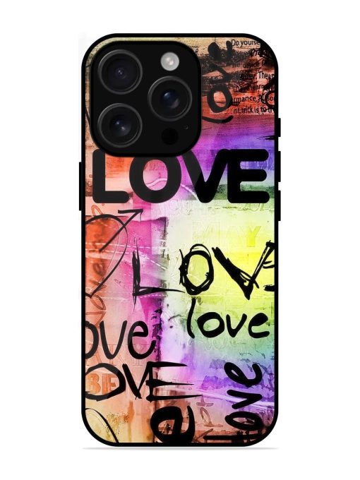 Love Graffiti Glossy Soft Edge Case for Apple Iphone 16 Pro Chachhi