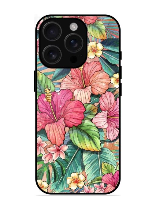 Tropical Tapestry Glossy Soft Edge Case for Apple Iphone 16 Pro Chachhi