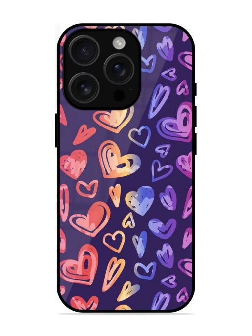 Rainbow Hearts Glossy Soft Edge Case for Apple Iphone 16 Pro Chachhi