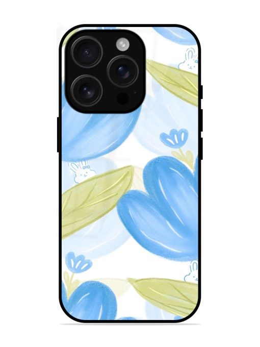 Bunny'S Blue Garden Glossy Soft Edge Case for Apple Iphone 16 Pro Chachhi