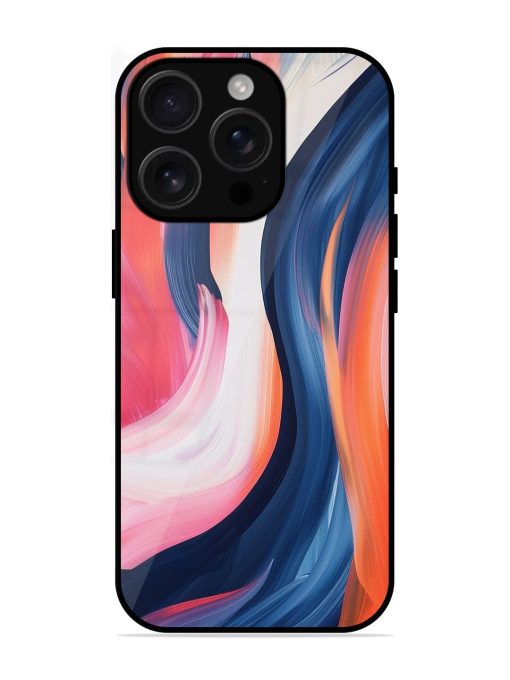 Whirling Hues Glossy Soft Edge Case for Apple Iphone 16 Pro