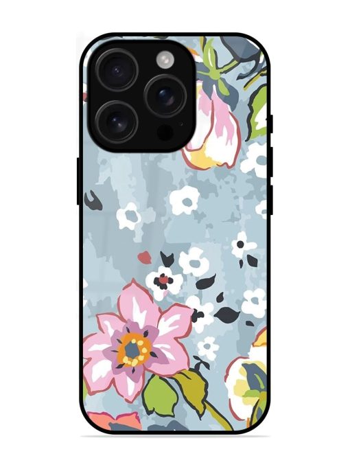 Floral Fantasy Glossy Soft Edge Case for Apple Iphone 16 Pro Chachhi