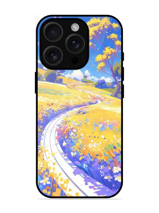 Vibrant Spring Meadow Glossy Soft Edge Case for Apple Iphone 16 Pro Chachhi