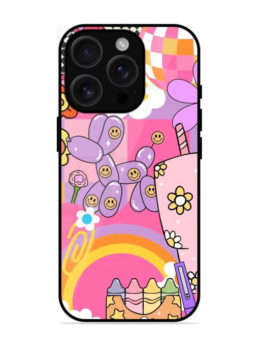 Whimsical Y2K Chaos Glossy Soft Edge Case for Apple Iphone 16 Pro Chachhi