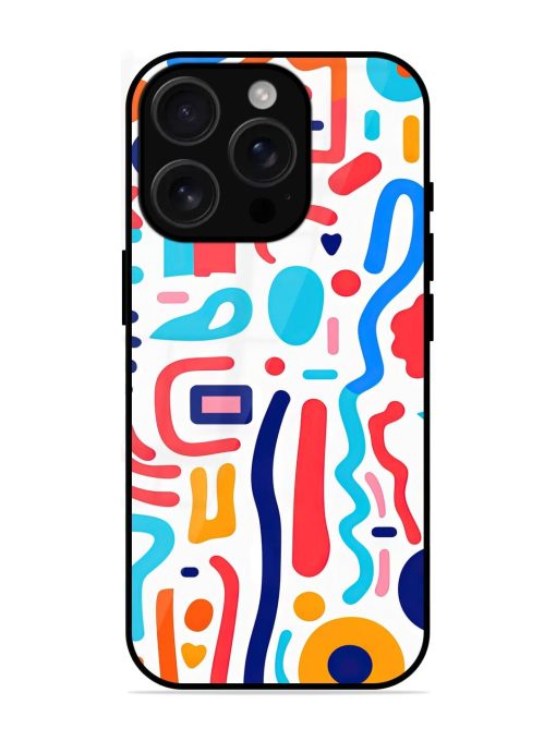 Whimsical Doodle Chaos Glossy Soft Edge Case for Apple Iphone 16 Pro Chachhi