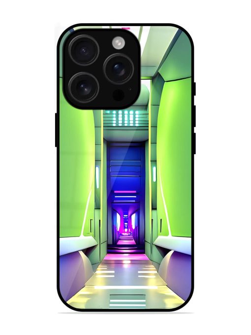 Neon Corridor Glossy Soft Edge Case for Apple Iphone 16 Pro Chachhi