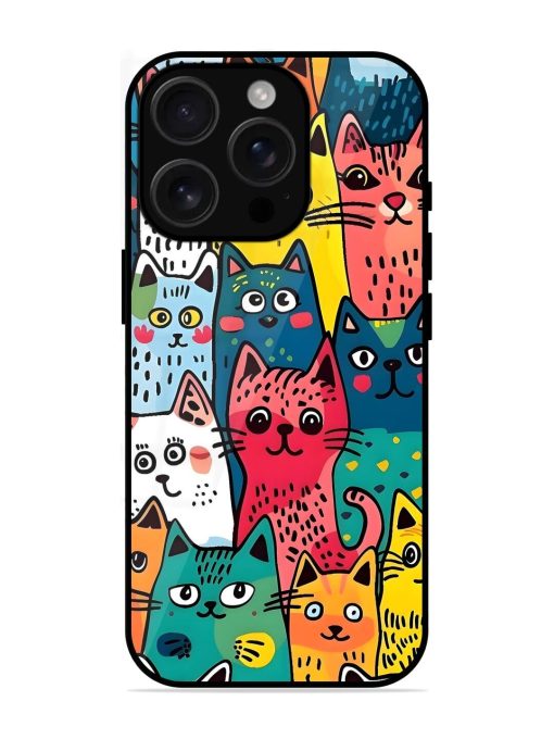 Feline Frenzy Glossy Soft Edge Case for Apple Iphone 16 Pro Chachhi