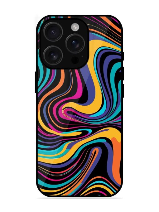 Psychedelic Swirl Glossy Soft Edge Case for Apple Iphone 16 Pro Max Chachhi