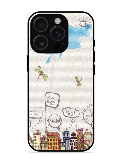 Doodle City Glossy Soft Edge Case for Apple Iphone 16 Pro Max Chachhi