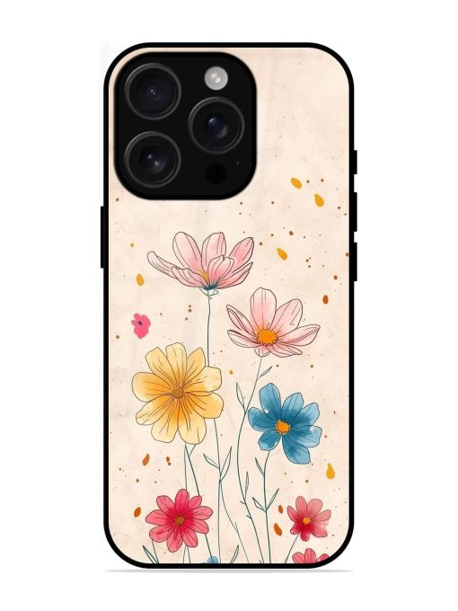 Delicate Bloom Glossy Soft Edge Case for Apple Iphone 16 Pro Max Chachhi