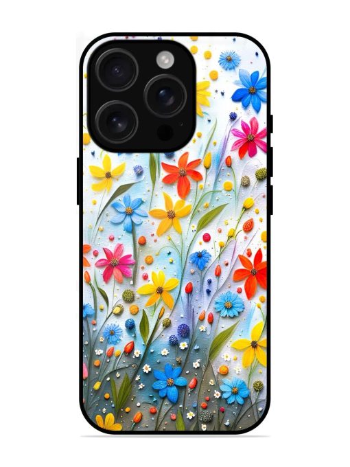 Vibrant Floral Glossy Soft Edge Case for Apple Iphone 16 Pro Max Chachhi