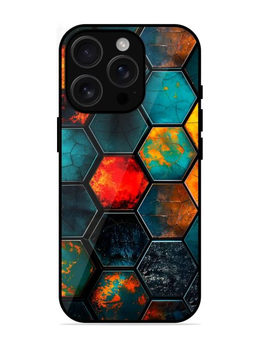 Hexagon Hive Glossy Soft Edge Case for Apple Iphone 16 Pro Max Chachhi