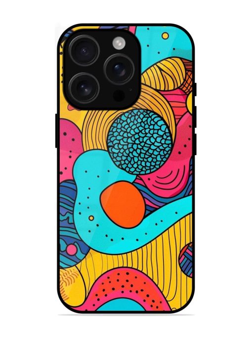 Psychedelic Patterns Glossy Soft Edge Case for Apple Iphone 16 Pro Max Chachhi