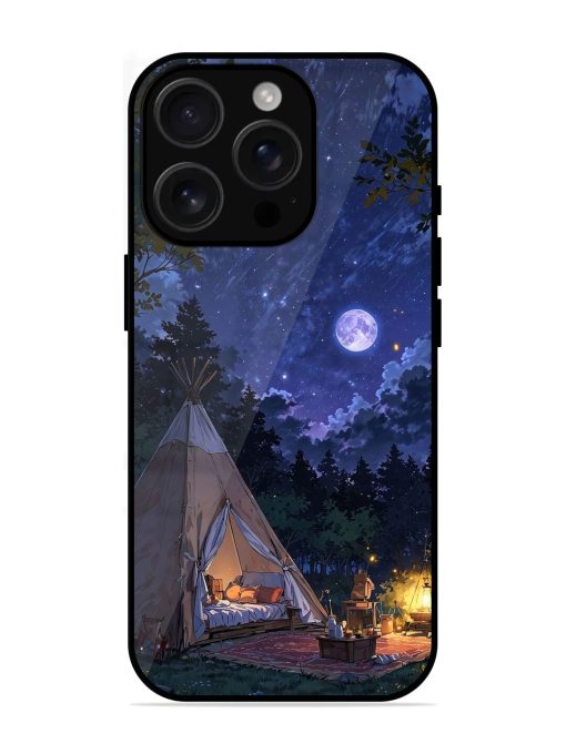 Moonlight Camping Glossy Soft Edge Case for Apple Iphone 16 Pro Max Chachhi