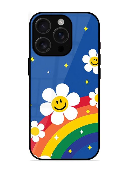 Happy Daisies And Rainbow Sky Glossy Soft Edge Case for Apple Iphone 16 Pro Max Chachhi