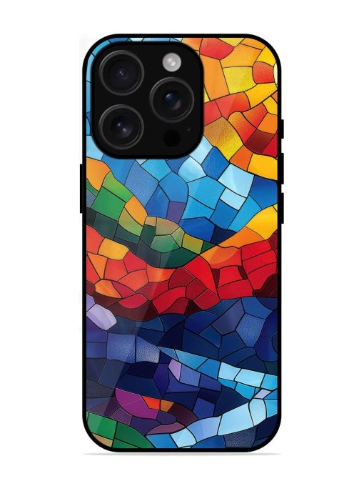 Mosaic Sunset Glossy Soft Edge Case for Apple Iphone 16 Pro Max Chachhi