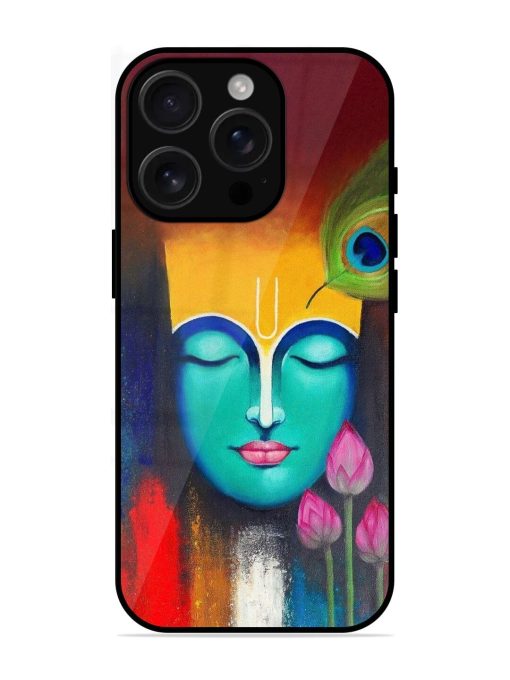 Divine Tranquility: The Face Of Krishna Glossy Soft Edge Case for Apple Iphone 16 Pro Max