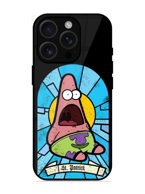 St. Patrick'S Day Stained Glass Patrick Star Glossy Soft Edge Case for Apple Iphone 16 Pro Max Chachhi