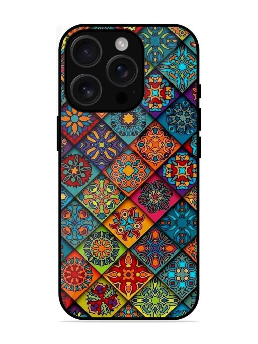 Patchwork Mandala Mosaic Glossy Soft Edge Case for Apple Iphone 16 Pro Max Chachhi