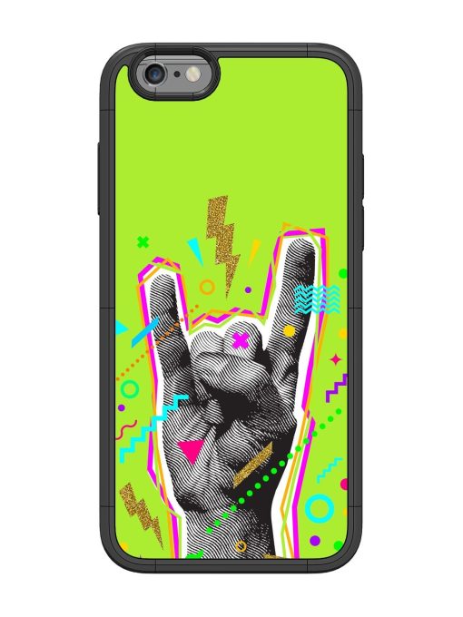 Neon Rock Glossy Soft Edge Case for Apple Iphone 6 Chachhi