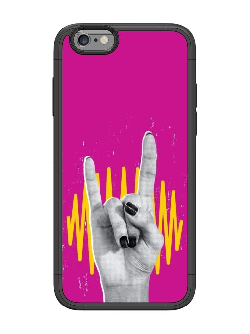 Rock Hand Glossy Soft Edge Case for Apple Iphone 6 Chachhi