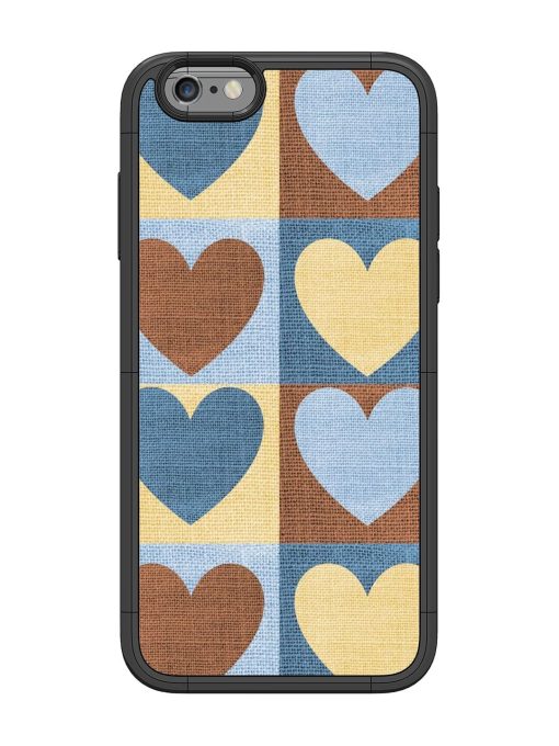 Hearts On Canvas Glossy Soft Edge Case for Apple Iphone 6 Chachhi