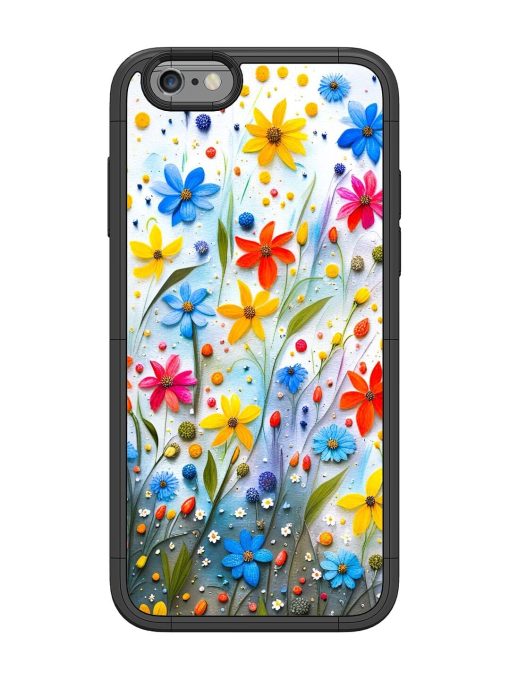 Vibrant Floral Glossy Soft Edge Case for Apple Iphone 6 Chachhi