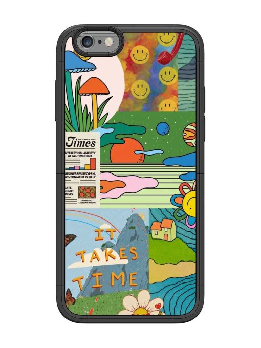 Groovy Vibes Glossy Soft Edge Case for Apple Iphone 6 Chachhi