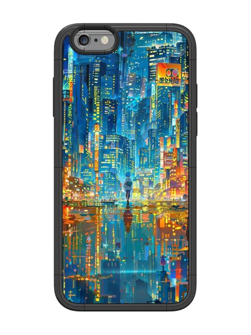 Neon Metropolis Glossy Soft Edge Case for Apple Iphone 6