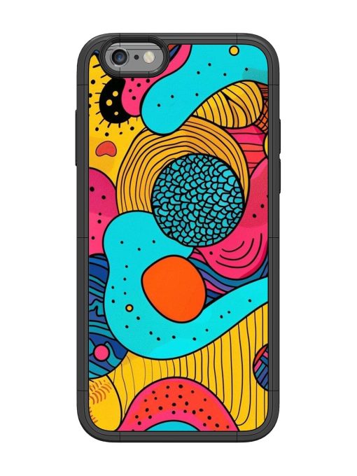 Psychedelic Patterns Glossy Soft Edge Case for Apple Iphone 6