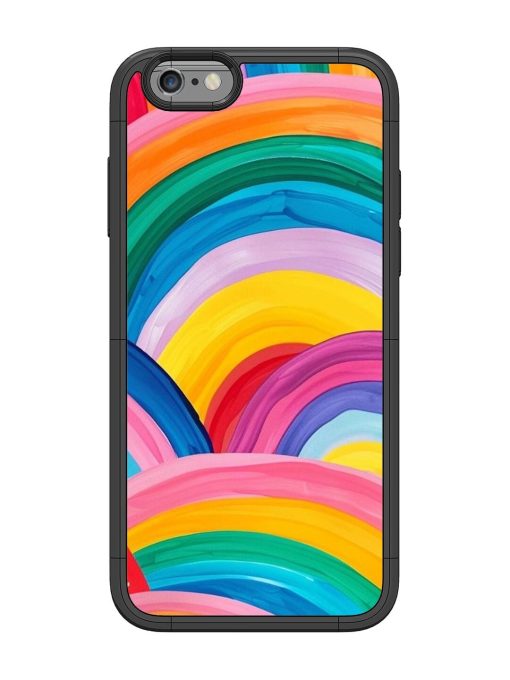 Rainbow Symphony Glossy Soft Edge Case for Apple Iphone 6 Chachhi