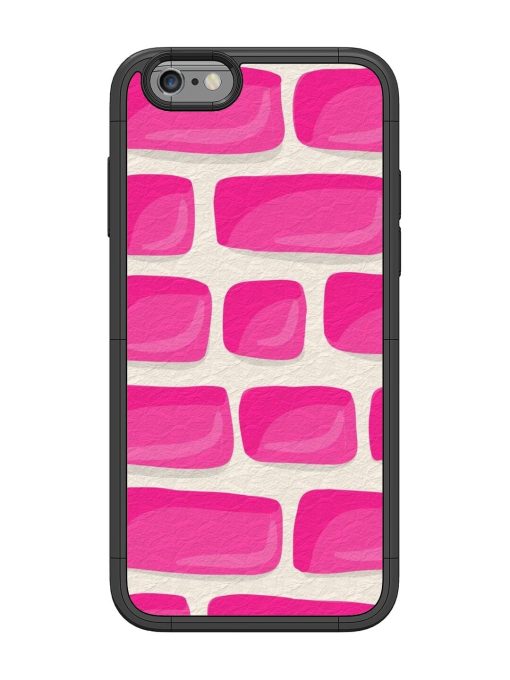 Pink Brick Wall Glossy Soft Edge Case for Apple Iphone 6 Chachhi