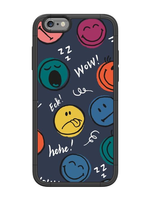 Emoticon Parade Glossy Soft Edge Case for Apple Iphone 6 Chachhi