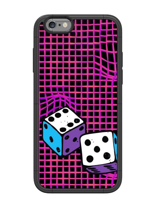 Glitched Dice Glossy Soft Edge Case for Apple Iphone 6 Chachhi