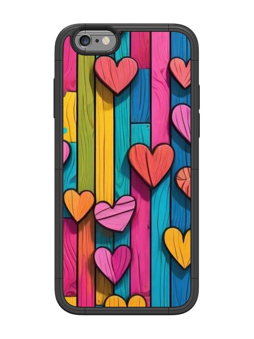 Rainbow Of Hearts Glossy Soft Edge Case for Apple Iphone 6 Chachhi