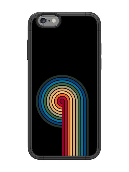 Rainbow Ripple Glossy Soft Edge Case for Apple Iphone 6 Chachhi