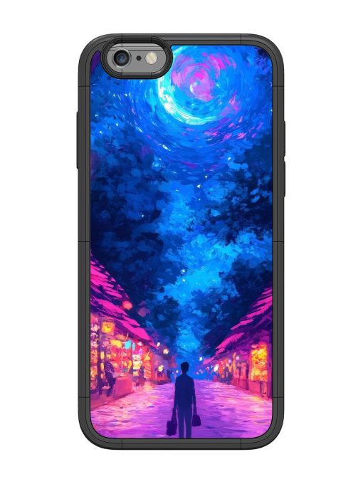 Neon Nightscape Glossy Soft Edge Case for Apple Iphone 6 Chachhi