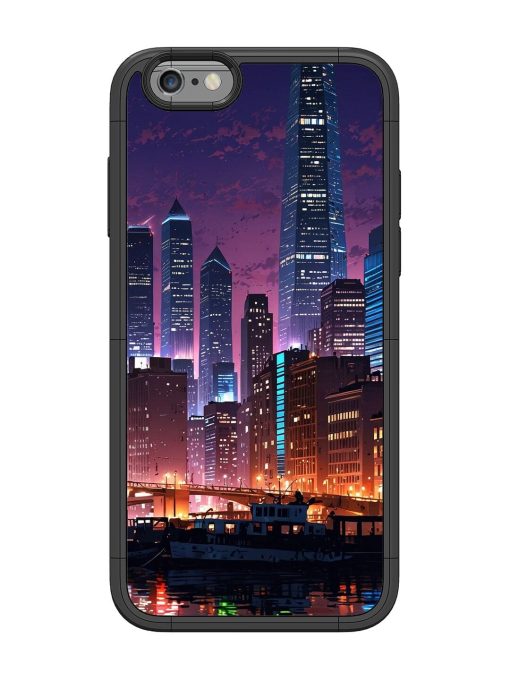 Neon Nightscape Glossy Soft Edge Case for Apple Iphone 6