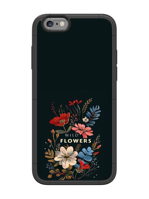 Dark Floral Glossy Soft Edge Case for Apple Iphone 6 Chachhi