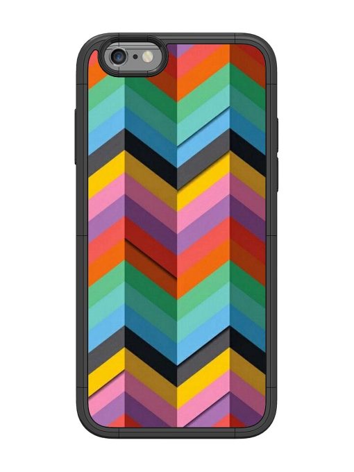 Colorful Zigzag Glossy Soft Edge Case for Apple Iphone 6 Chachhi