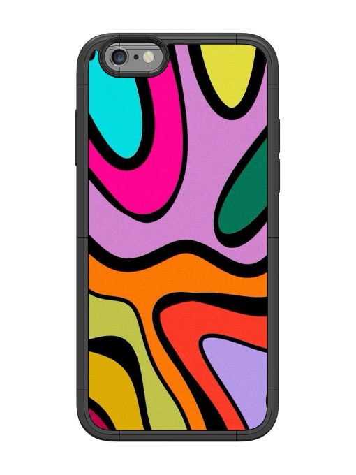 Groovy Swirls Glossy Soft Edge Case for Apple Iphone 6 Chachhi